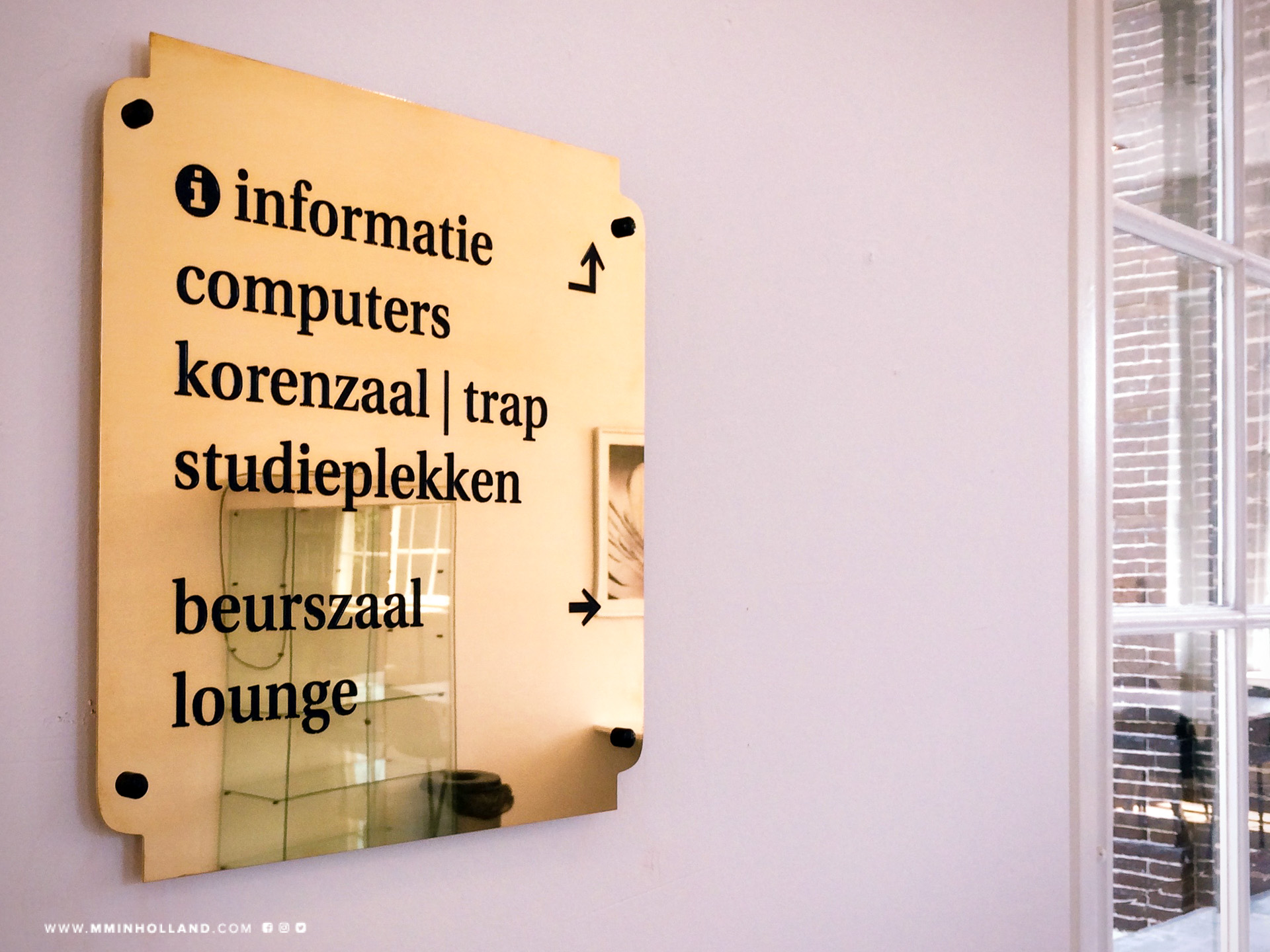 Messing gegraveerd KorenbeursSchiedam