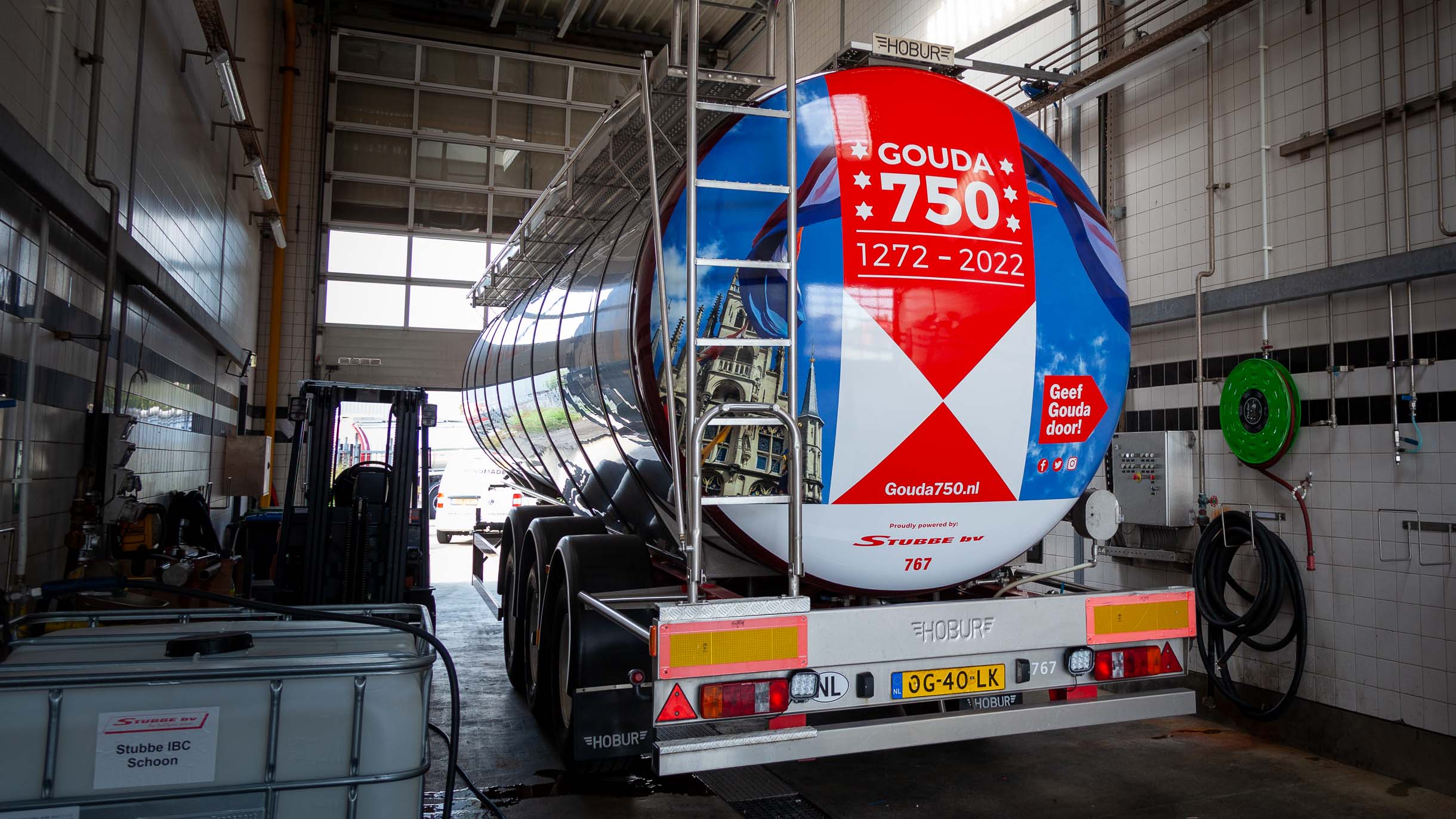 Tanktrailer Gouda 750 jaar Stubbe bv