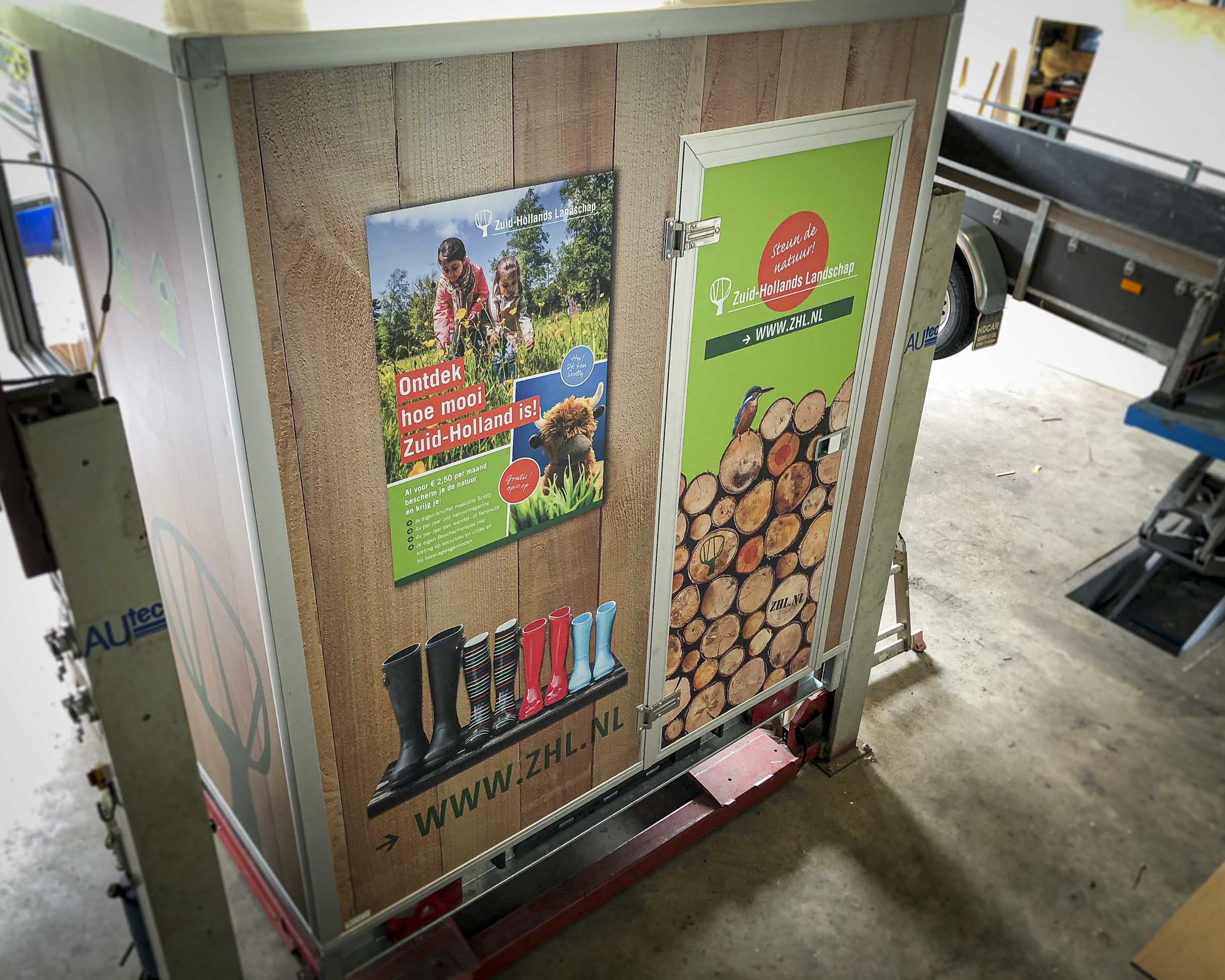 Een coole aanhanger voor Stichting Het Zuid Hollands Landschap, compleet fullcolour gewrapt